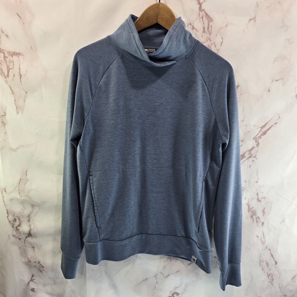 Outdoor Research Pullover Womens Medium Blue Aberdeen Sweatshirt Mock Shirt Thin